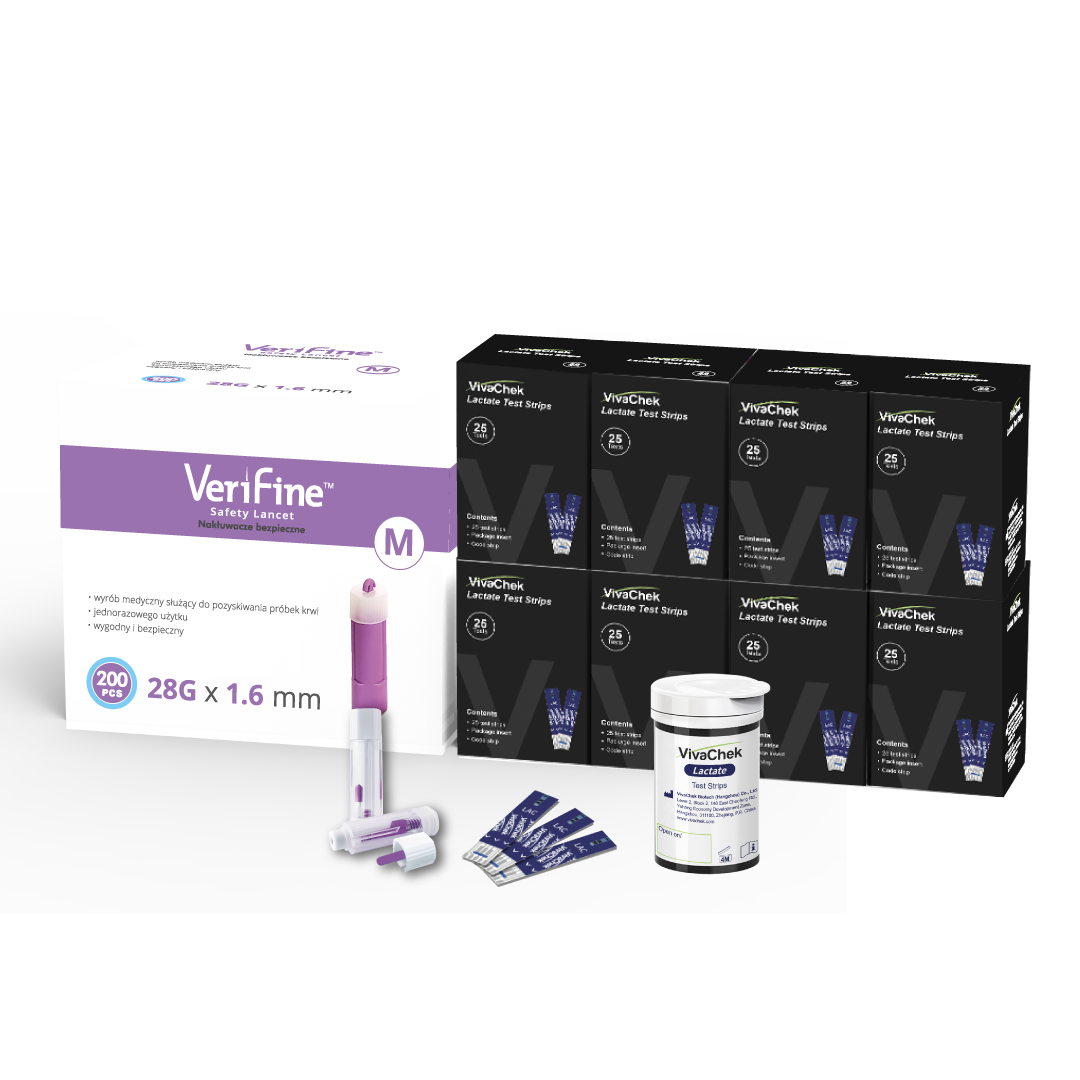 Lactate strips and Safety Lancets Combo