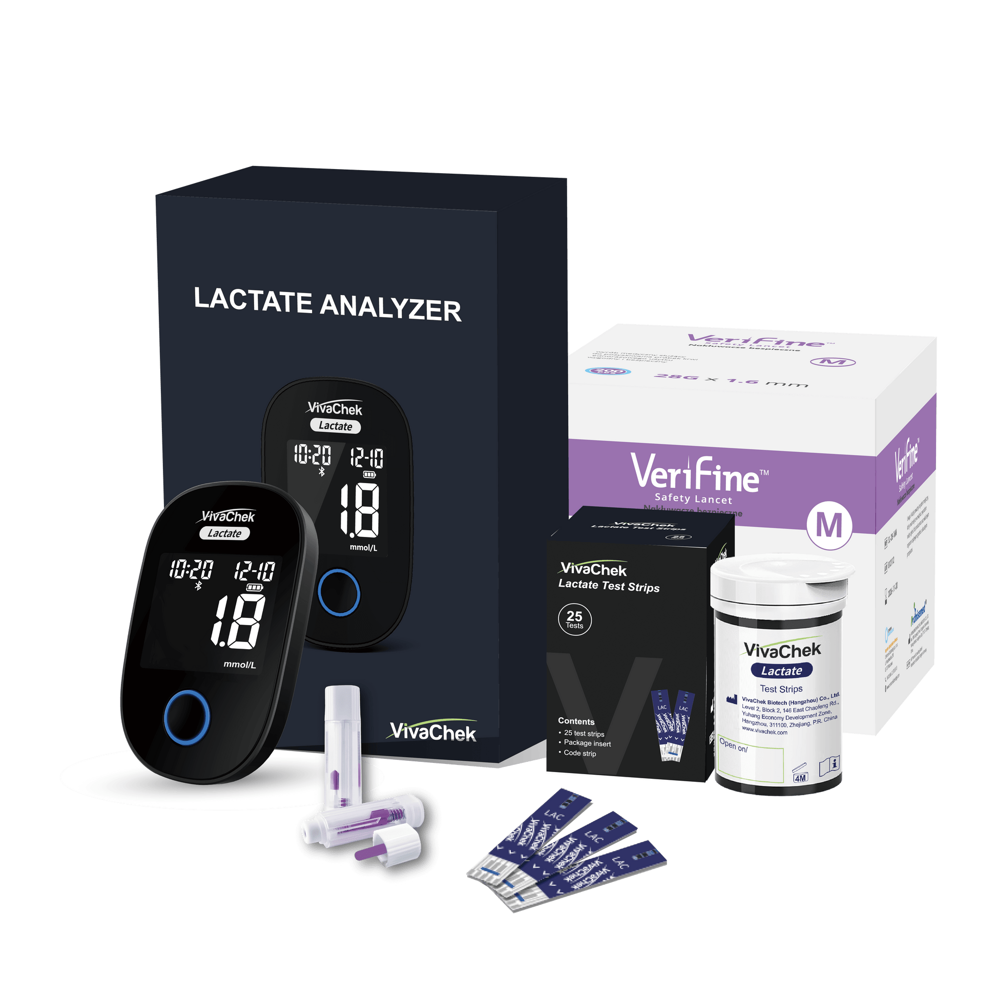 Lactate Meter - Strips - Safety Lancet Combo