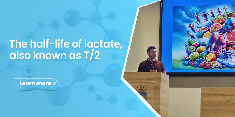 The half-life of lactate, also known as T/2