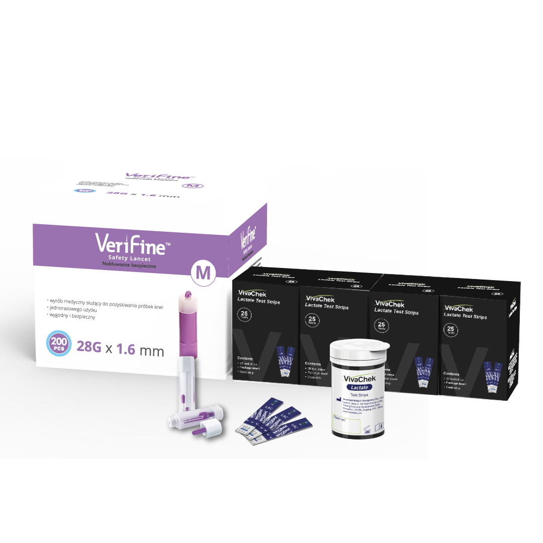 Lactate strips and Safety Lancets Combo