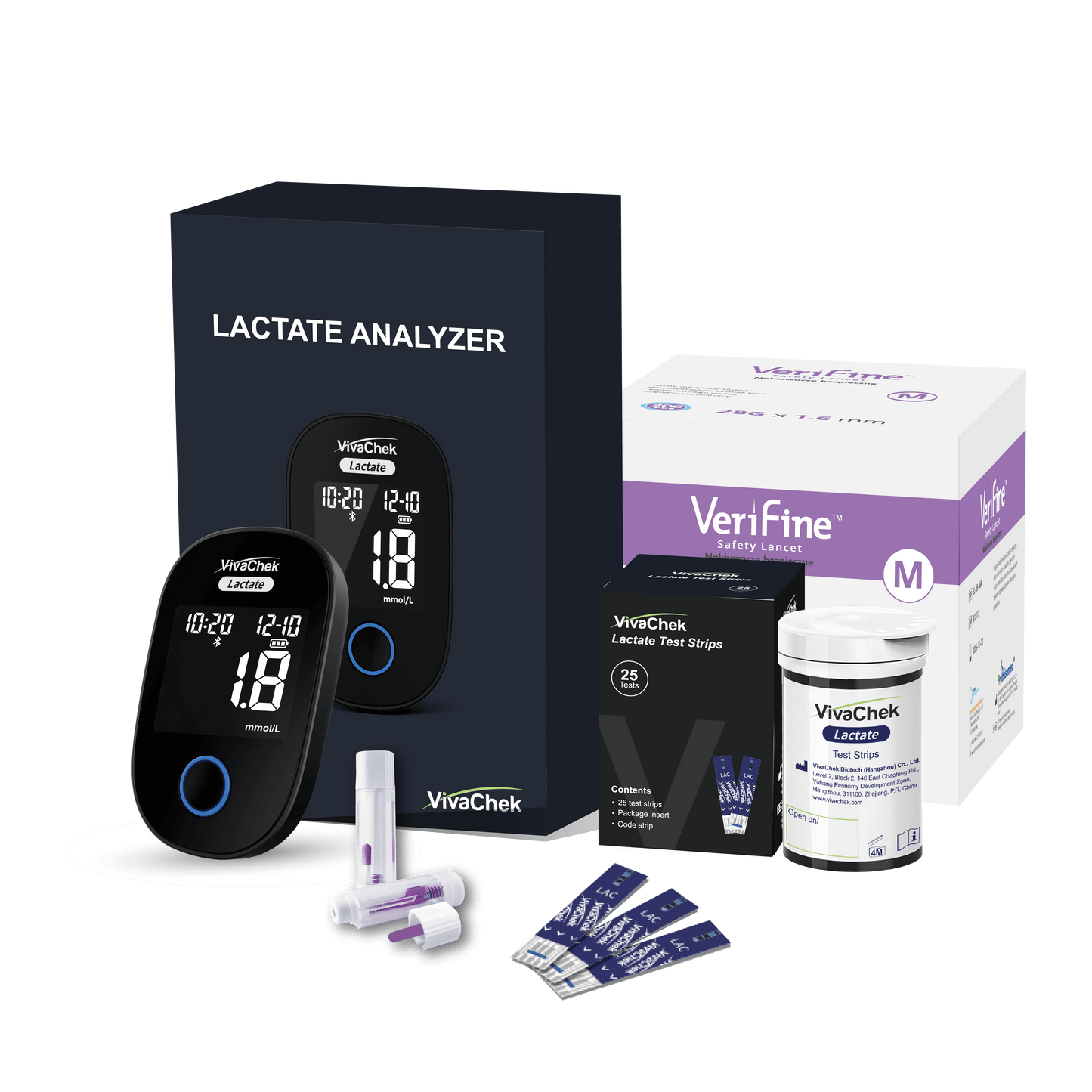 Lactate Meter - Strips - Safety Lancet Combo