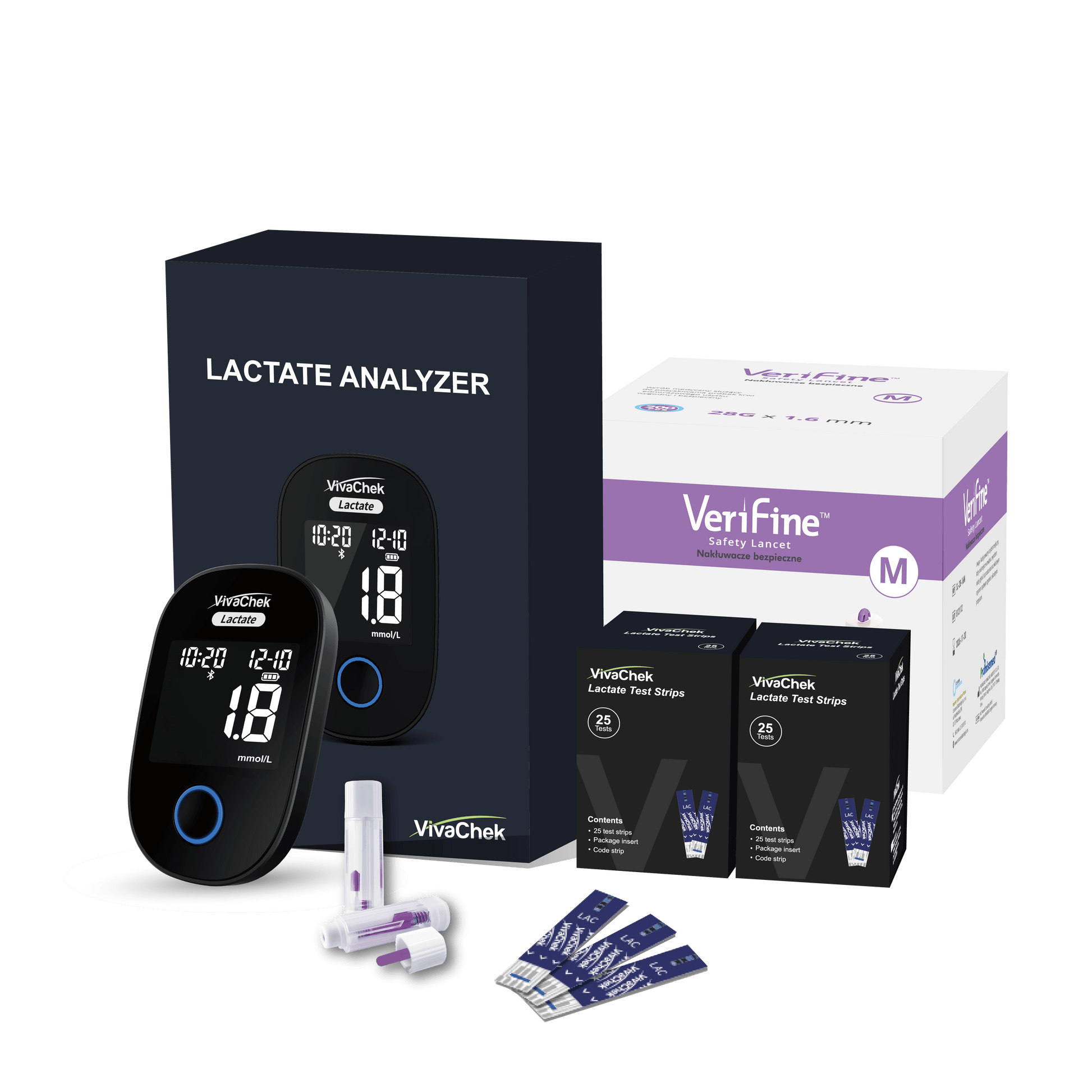 Lactate Meter - Strips - Safety Lancet Combo